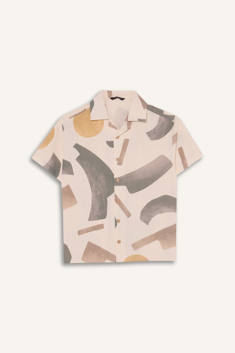 ديفاكتو قميص أولادي منقوش أوفر سايز - Image 1